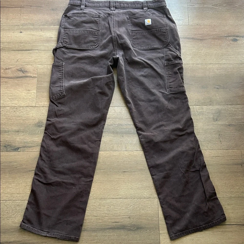 Carhartt Women's Straight Leg Utility Jeans in Dark Brown !! Size 14